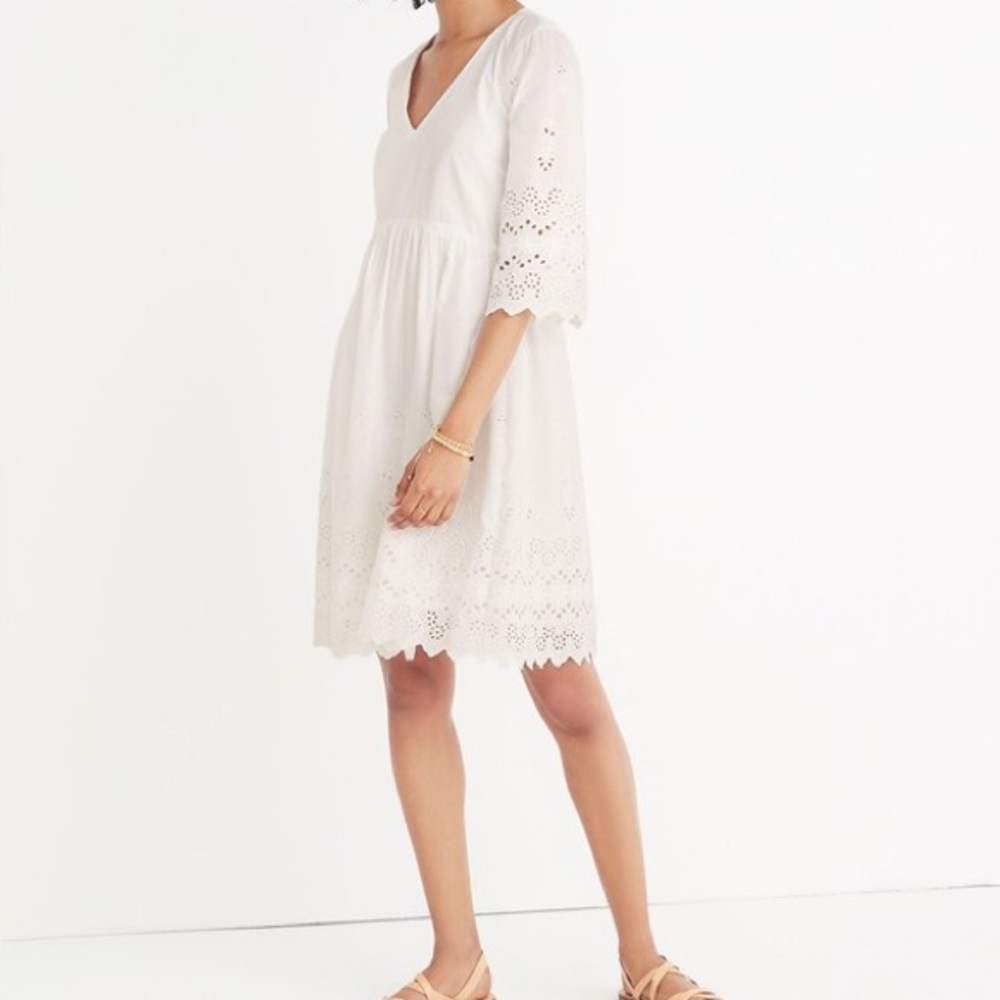 Madewell Eyelet Lattice Dress